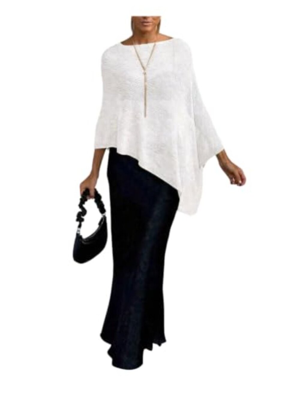 Women's Sheer Poncho Shawl Bat Wing Cape Knit Cover Up